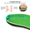 1 Pair 068 Sports Shockproof Massage Arch Of Foot Flatfoot Support Half Insole Shoe-pad, Size:M (255-260mm)(Green Orange)