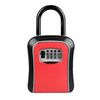 Portable Car Key Safe Box - 4 Digit Combination Lock (Red)