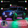 8 in 1 G6 RGB Colorful Car Chassis Light LED Music Atmosphere Light With 24-Button Remote Control