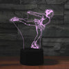 Ice Skating Black Base Creative 3D LED Decorative Night Light, Powered by USB and Battery