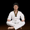 Men And Women Child Adult Cotton Taekwondo Clothing Training Uniforms, Size: 130(Dragon White)