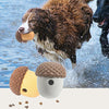 Dog Leaky Ball Toy, Acorn, Slow Feeder, Peacock Green, Silicone