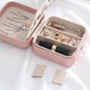 XH-001 Simple Creative Travel Portable Leather Earrings Jewelry Box, Specification: 11x11x5.8 cm(White)