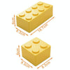 Household Stackable Building Block Organizer Student Desktop Plastic Storage Box, Model: Square Yellow