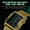 BINBOND B2311 30m Waterproof Men LED Luminous Multifunctional Quartz Watch, Color: Metal-Blue