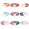 Japanese Harajuku PU Leather Heart Shape Punk Collar Fashion Female Choker Necklace, Random Color Delivery