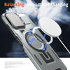For Samsung Galaxy A06 5G Shield Frame Holder MagSafe Phone Case(Grey)