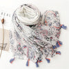 180 X 85cm  Women Cotton And Linen Scarf Retro Splicing Bohemian Printed Silk Shawl SL1908-007