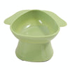 Slanted Pet Bowl, Anti-Spill, Neck Protection, Grass Green - Cat & Dog