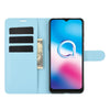For Alcatel 3X 2020 Litchi Texture Horizontal Flip Protective Case with Holder & Card Slots & Wallet(Blue)
