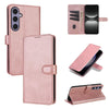 For Samsung Galaxy S25 5G AZNS Skin Feel Calf Texture Flip Leather Phone Case(Rose Gold)