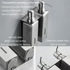 Hotel Stainless Steel Soap Dispenser Home Wall Mounted No Punch Press To Soap Bottle, Style: Round 2 Barrel