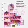 DSJ55 162pcs/set Children Passing Domestic Toy Doll House Princess Castle Set Simulation Disguise House