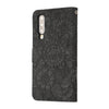 For Huawei P30 Skin Feel Embossed Sunflower Horizontal Flip Leather Case with Holder & Card Slots & Wallet & Lanyard(Black)