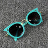 Fashion Baby Girls and Boys Cat Eyes Sunglasses Anti-UV Sunglasses(Green)