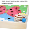 Wooden Children Early Education Toys Baby Clip Beads Magnetic Fishing Games Toy(Rabbit)