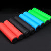 4 Pairs Mountain Folding Bicycle Silicone Foaming Sponge Handle Cover Rubber Shock Absorbing Anti-Slip Handle Set(Red)