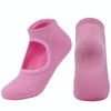 2 Pairs Combed Cotton Yoga Socks Towel Bottom Reveal Round Head Dance Fitness Sports Flooring Socks, Size: One Size(Light Pink)