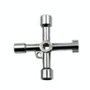 Elevator Water Meter Valve Cross Key Inner Triangle Wrench, Style: D Silver Center Six-side/Square Hole