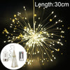 30cm Explosion Ball Fireworks Dimmable Copper Wire LED String Light, 150 LEDs Batteries Box LED Decorative Light with Remote Control(White Light)