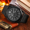 CAGARNY 6838(1) Fashionable Quartz Wrist Watch with Leather Band for Men(Black Window White Scale)
