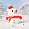 3pcs Christmas Lovely Micro Landscape Snow Ornament Decorative Accessories, Style: No.10 Long Nose Snowman Red