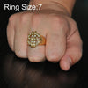 Rock Bling Gold US Dollar Sign Signets Rings for Men Jewelry, Ring Size:7(Gold)