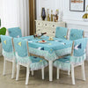 Home Dining Table/Chair Non-Slip Cover, Size: 150x200cm Tablecloths(Triangular Green)