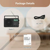 Retekess TR638 LCD Digital Display Full-Band Bluetooth FM Radio Support External Antenna(US Plug)