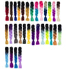 Fashion Color Gradient Individual Braid Wigs Chemical Fiber Big Braids, Length: 60cm(55 Black+Purple Red)