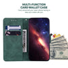 For Realme 13+ Global Geometric Embossed Leather Phone Case(Green)