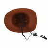 Adjustable Brown Pet Cowboy Hat, Size M - Dogs & Cats