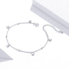 S925 Sterling Silver Platinum Plated Hollow Heart Bracelet