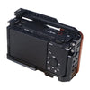 Alloy Rabbit Cage With Wooden Handle for Sony ZV-E10 Camera(Black)