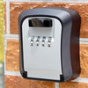 Wall-Mounted Key Code Box Construction Site Home Decoration Four-Digit Code Lock Key Box(Gray)