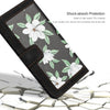 For Samsung Galaxy A33 5G Floral Pattern Leather Phone Case with Lanyard(Black)
