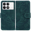 For Redmi K70 / K70 Pro Tiger Embossing Pattern Flip Leather Phone Case(Green)