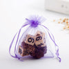 100 PCS Gift Bags Jewelry Organza Bag Wedding Birthday Party Drawable Pouches, Gift Bag Size:7X9cm(Creamy White)