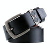 Dandali L8026 Men Casual Antique Alloy Buckle Leather Belt Waistband, Size: 110-125cm (Black)
