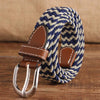 Narrow Version Elastic Canvas Weave Waistband, Length:95 x 2.5cm(C19 Navy+Beige)