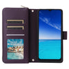 For Samsung Galaxy A13 5G / 4G Nine-card Slots Zipper Wallet Bag Leather Phone Case(Dark Purple)