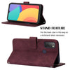 For Alcatel 1S / 3L 2021 Crossbody 3D Embossed Flip Leather Phone Case(Wine Red)