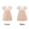 A22101 Girls Summer Star Mesh Princess Dress, Appropriate Height:170cm(Pink)