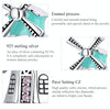S925 Sterling Silver Dutch Windmills Beads DIY Bracelet Necklace Accessories