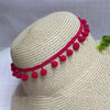 20 Yards Pompom Lace Ribbon Fur Ball Trim For Craft DIY Curtain Home Decorative Clothes Sewing Accessories(Dark Rose Red)
