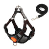 Reflective Dog Harness, Black, L - Escape Proof, Mesh Vest