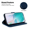 For Realme 13+ Global Little Tiger Embossed Leather Phone Case(Dark Blue)