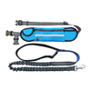 Hands-Free Dog Walking Waist Bag with Traction Rope (Blue)