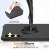 For Samsung Galaxy S25 5G Wave Texture MagSafe Magnetic Liquid Silicone Phone Case(Black)