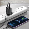 Yesido YC43 PD 20W USB-C / Type-C + 8 Pin Travel Charger with 1m Type-C to 8 Pin Cable, UK Plug(Black)
